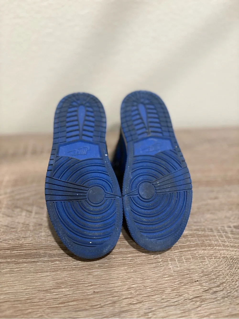 Nike Kids Black and Blue High-Top Sneakers